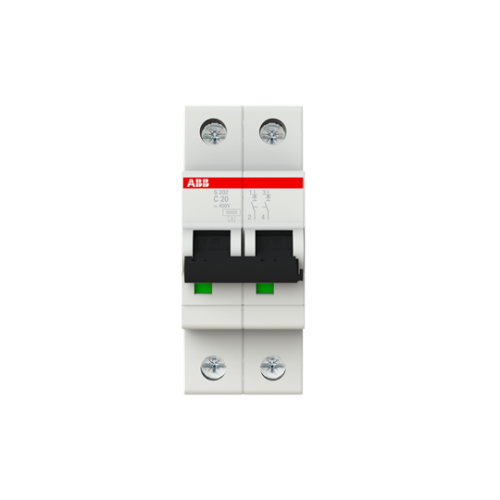 S 202-C 20 (2x20A - 6kA - C tipi Anahtarlı Otomatik Sigorta) S 202-C 20 (2x20A - 6kA - C tipi Anahtarlı Otomatik Sigorta)