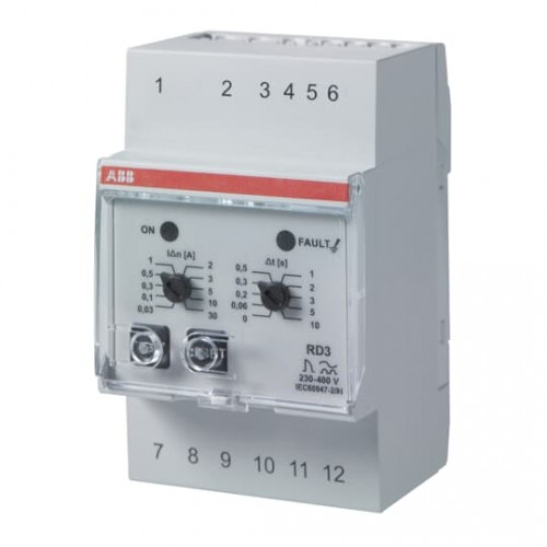 RD3 (Kaçak akım rölesi (230V-400V) / (0-10sn.) / (30mA-30A))