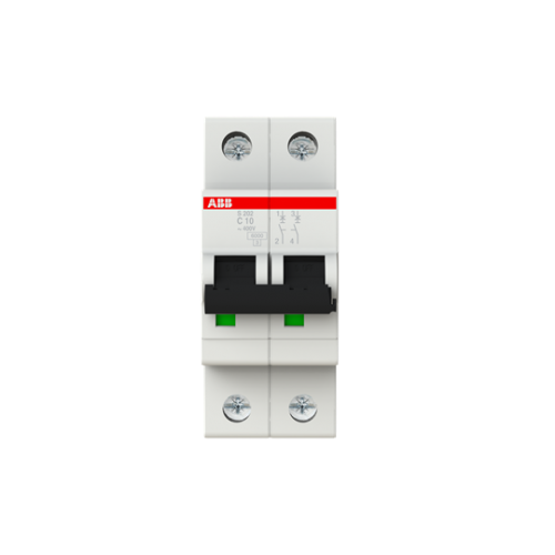 S 202-C 10 (2x10A - 6kA - C tipi Anahtarlı Otomatik Sigorta)