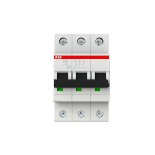 S 203-B 25 (3x25A - 6kA - B tipi Anahtarlı Otomatik Sigorta)